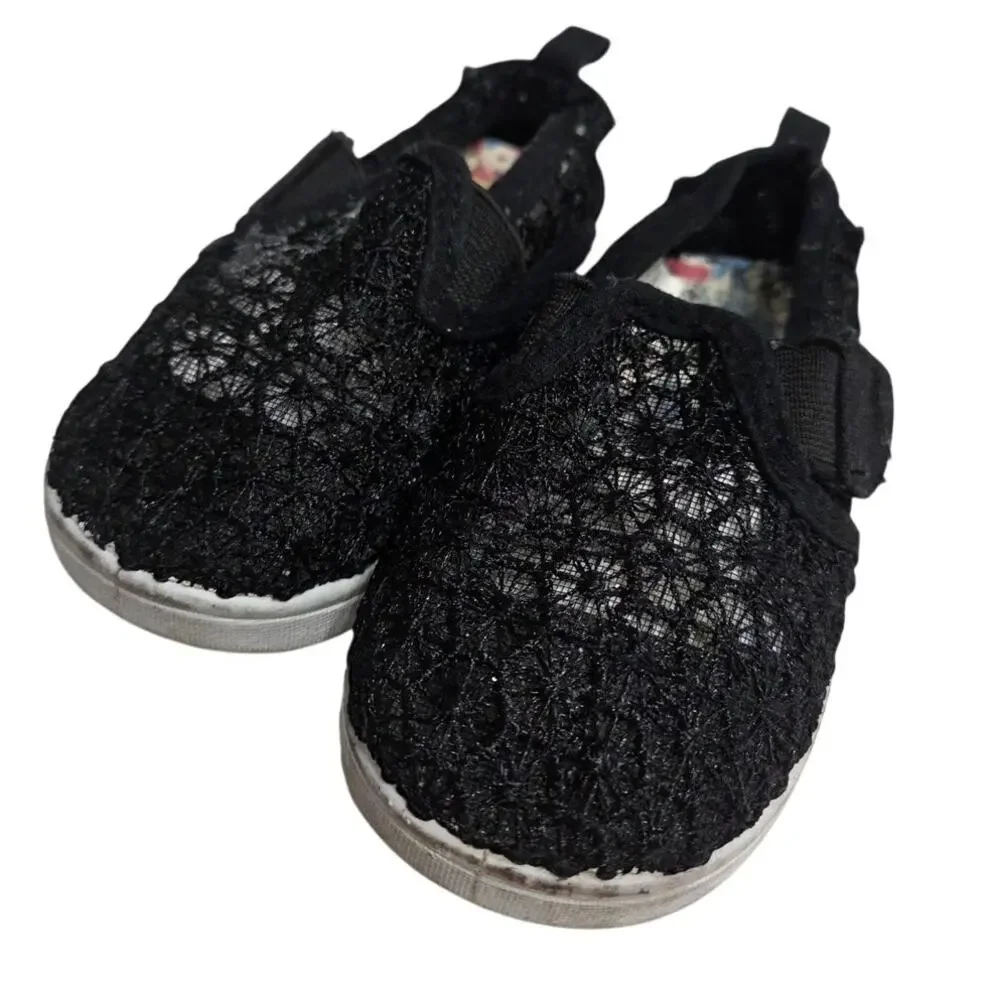 Black Lace Slip-On Shoes - Koala Baby - Toddler 4